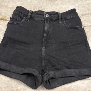 Classic Black Denim Women's Shorts